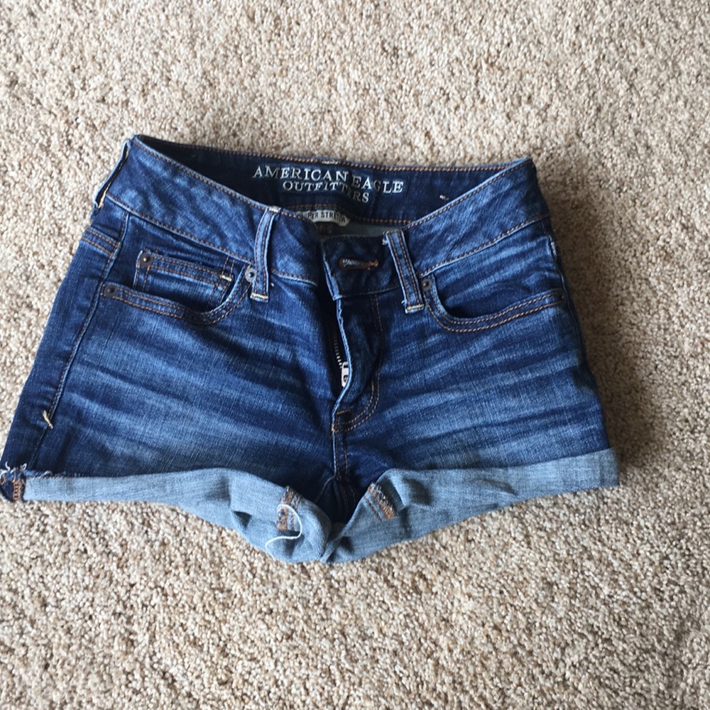 American Eagle super stretch shortie shorts cuffed